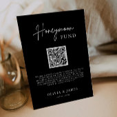 Flitterwochen-Fonds-QR-Code-Schild, Hochzeits-Flit Einladung