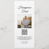 Flitterwochen-Fonds QR-Code-Schild, Hochzeitsgesch Einladung (Vorderseite)