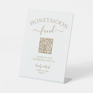 Flitterwochen-Fonds QR-Code Schild Minimalistische