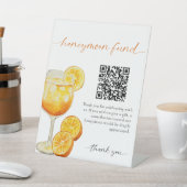 Flitterwochen-Fonds QR Schild Aperol Spritz Brautp (In SItu)