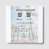 Flitterwochen-Fonds Venmo PayPal-Spende Q R Paar Gästebuch (Rückseite)