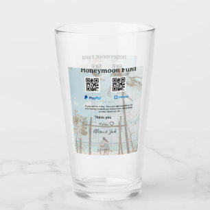 Flitterwochen-Fonds Venmo PayPal-Spende Q R Paar Glas