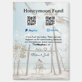 Flitterwochen-Fonds Venmo PayPal-Spende Q R Paar Magnet