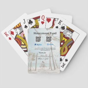 Flitterwochen-Fonds Venmo PayPal-Spende Q R Paar Spielkarten