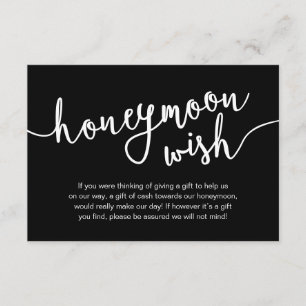 Flitterwochen Fonds Wunschgeld, Moderne Rustikale  Begleitkarte