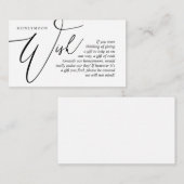 Flitterwochen, Geld, moderne Eleganz Begleitkarte (Vorne/Hinten)