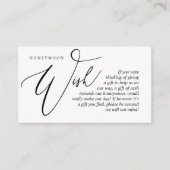 Flitterwochen, Geld, moderne Eleganz Begleitkarte (Vorderseite)