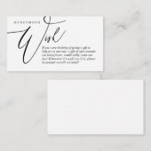 Flitterwochen, Geld, moderne Eleganz Begleitkarte (Vorne/Hinten)