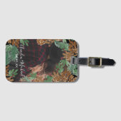 Flitterwochen Hand Wasserfarbe Pinecones Gepäckanhänger (Vorderseite (Horizontal))