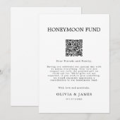 Flitterwochen-Hochzeitsgeschenk QR-Code-Schild,  Einladung (Vorne/Hinten)