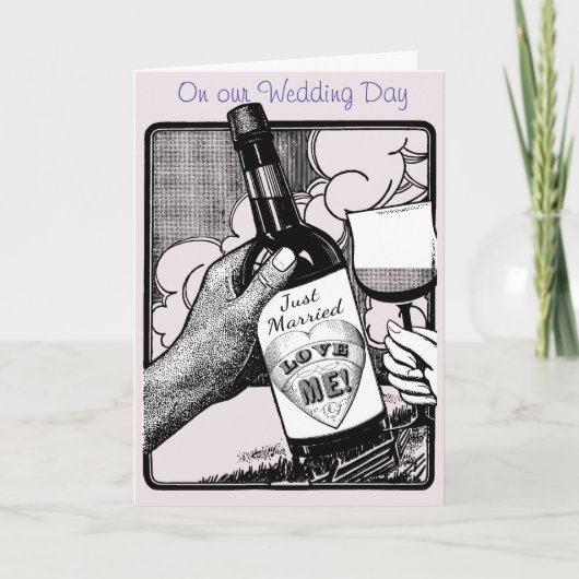 Flitterwochen, Hochzeitsnacht, Liebe ich! Editable Karte (Vorderseite)