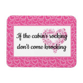 Flitterwochen Hütte Rosa Herz Kreuzfahrt Hütte Magnet (Horizontal)