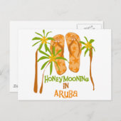Flitterwochen in Aruba Postkarte (Vorne/Hinten)