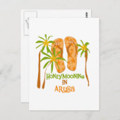 Flitterwochen in Aruba Postkarte (Vorne/Hinten)