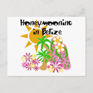 Flitterwochen in Belize Postkarte