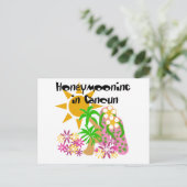 Flitterwochen in Cancun Postkarte (Stehend Vorderseite)