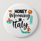 Flitterwochen in Italien Paare Matching Vacation Button (Vorderseite)