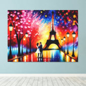 Flitterwochen in Paris (Eiffelturm) Nr. 1 Leinwanddruck (Insitu (Holzboden))