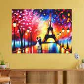 Flitterwochen in Paris (Eiffelturm) Nr. 1 Leinwanddruck (Insitu (Wohnzimmer))