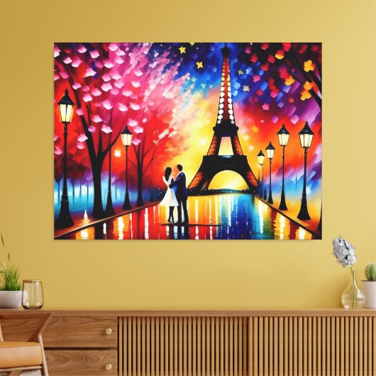 Flitterwochen in Paris (Eiffelturm) Nr. 1 Leinwanddruck (Insitu (Wohnzimmer))