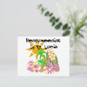 Flitterwochen in St. Lucia Postkarte (Stehend Vorderseite)