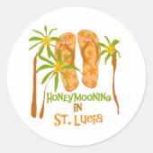 Flitterwochen in St. Lucia Sticker (Vorderseite)