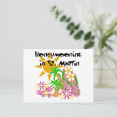 Flitterwochen in St. Martin Postkarte (Stehend Vorderseite)