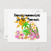 Flitterwochen in St. Thomas Postkarte (Vorne/Hinten)