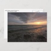 Flitterwochen Insel stürmischer Sonnenuntergang Postkarte (Vorne/Hinten)