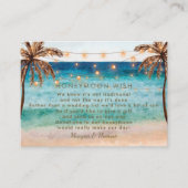 Flitterwochen-Karte für tropische Strände Begleitkarte (Vorderseite)