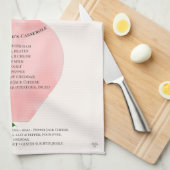 Flitterwochen-Kasserolle Romantisches Rezept Küche Geschirrtuch (Viertel Falte)