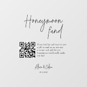 Flitterwochen | Minimalistischer QR-Code Hochfahre Fensteraufkleber (Blatt)