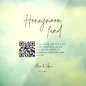 Flitterwochen | Minimalistischer QR-Code Hochfahre Fensteraufkleber (Blatt 3)