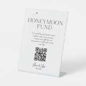 Flitterwochen | Minimalistischer QR-Code Hochfahre Sockelschild (Vorderseite)