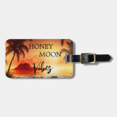 Flitterwochen mit tropischen Sonnenuntergang Stran Gepäckanhänger (Vorderseite horizontal)