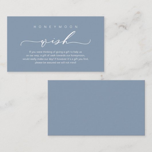 Flitterwochen, Modernes romantisches Design Begleitkarte (Vorne/Hinten)