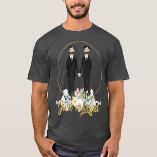 Flitterwochen nur verheiratet Geschenk LGB Gay Gro T-Shirt