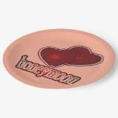 Flitterwochen Pappteller (Schrägansicht)