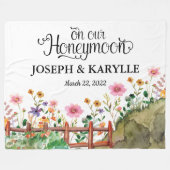 Flitterwochen Personalisiert Blanket für die Neuge Fleecedecke (Vorderseite (Horizontal))