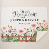 Flitterwochen Personalisiert Blanket für die Neuge Sherpadecke (Vorderseite (Horizontal))