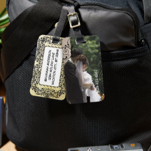 Flitterwochen Personalisiertes Foto Gepäckträger T Gepäckanhänger