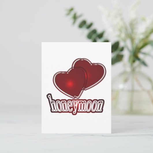 Flitterwochen Postkarte (Stehend Vorderseite)