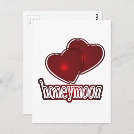 Flitterwochen Postkarte (Vorne/Hinten)