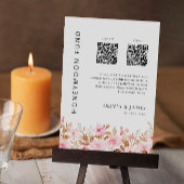 Flitterwochen QR Code Rose, Hochzeit Einladung