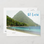 Flitterwochen, St. Lucia Postkarte (Vorne/Hinten)