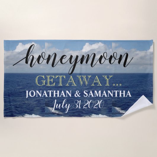 Flitterwochen Strandhandtuch von Ocean Waves (Vorderseite)