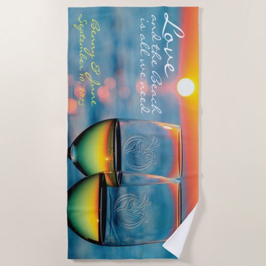 Flitterwochen Strandtuch (Vorderseite)