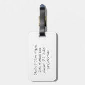 Flitterwochen-Tags Gepäckanhänger (Rückseite vertikal)