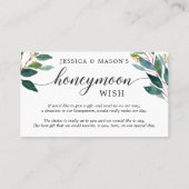 Flitterwochen- und Informationskarte Visitenkarte (Rückseite)