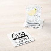 Flitterwochen und Trauzeuge im Bett Rechteckiger Pappuntersetzer (Vor Ort)